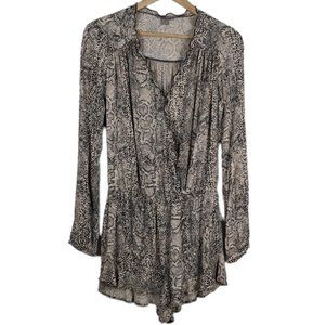 Guess Reptile Print Long Sleeve Romper Size Small